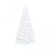 Jumătate brad Crăciun pre-iluminat cu suport, alb, 240 cm, PVC