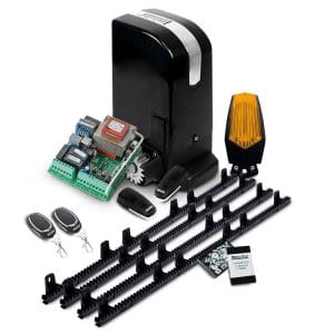 Kit automatizare poarta culisanta Motorline BRAVO500, 500 Kg, 7 m, 230 Vac, cremaliera, accesorii montaj cremaliera
