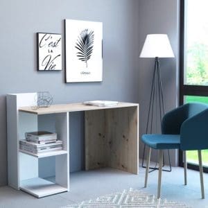 Paco Pc 01 Birou Oak Artisan/White Mat