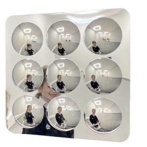 Panou cu 9 oglinzi convexe, 51 x 51cm