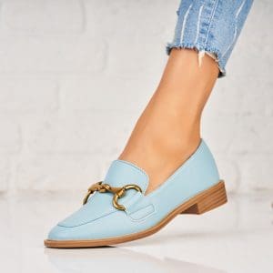 Pantofi dama casual Albastri din Piele Ecologica Akira