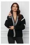 Pulover Valentina negru pufos