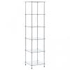 Raft cu 6 niveluri transparent, 40x40x160 cm, sticlă securizată