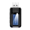 Receptor Transmitator 2 In 1 Techstar® T16, Bluetooth 5.0, Ecran LCD, AUX, Alimentare USB, Compatibil Sisteme Audio Home sau Auto, Negru