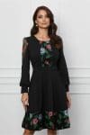 Rochie Ella Collection Ecaterina neagra cu broderie traditionala