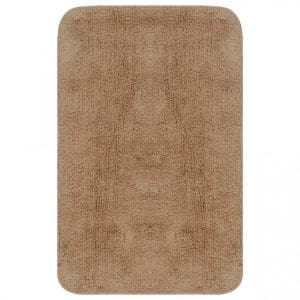 Set covorașe baie, 2 buc., textil, bej