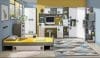 Set de mobilier pentru copii / tineret COMI 14 Gri / Alb