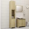 Set mobilier de baie din 3 piese, stejar Sonoma lemn prelucrat