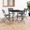 Set mobilier de exterior, 5 piese, oțel