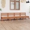 Set mobilier de grădină, 4 piese, maro miere, lemn masiv de pin