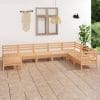 Set mobilier de grădină, 8 piese, lemn masiv de pin