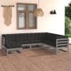 Set mobilier de grădină cu perne, 7 piese, lemn masiv de pin