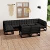 Set mobilier grădină cu perne, 9 piese, lemn masiv de pin