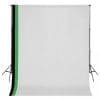 Set studio foto cu 3 fundaluri de bumbac, cadru reglabil, 3×3 m