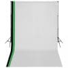 Set studio foto cu 3 fundaluri de bumbac, cadru reglabil, 3×5 m