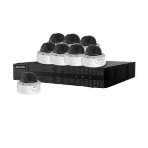 Sistem supraveghere IP interior basic Hikvision HW-IP-8INTIR30-4MP, 8 camere, 4 MP, IR 30 m, 2.8 mm, detectare miscare, PoE