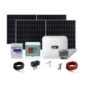 Sistem fotovoltaic complet 3kW, invertor trifazat On Grid si 7 panouri Canadian Solar, 455W, 120 celule, pe structura de metal