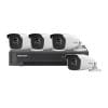 Sistem supraveghere exterior Hikvision Hiwatch HW-4EXT40-5MP, 4 camere, 5 MP, IR 40 m, 2.8 mm