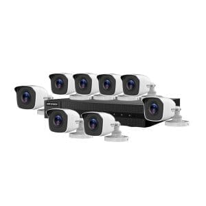 Sistem supraveghere interior basic Hikvision HiWatch HW-8EXTIR20-5MP, 5 MP, IR 20 m, 8 canale, 2.8 mm