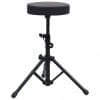Taburet reglabil pentru tobe, negru, rotund