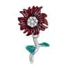 Talisman de argint Red Sunflower