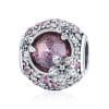 Talisman din argint Clear Pinky Crystals