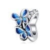 Talisman din argint Crystals Blue Butterflies