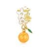 Talisman din argint Golden Orange Flower