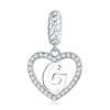 Talisman din argint Heart Letter G