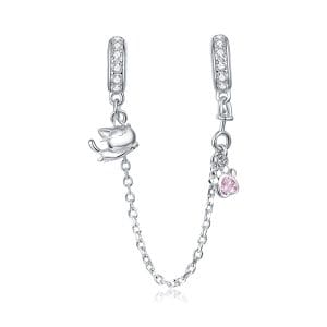 Talisman din argint Lovely Kitty Safety Chain