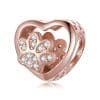 Talisman din argint Rose Gold Paw