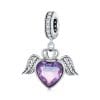 Talisman din argint Royal Purple Heart