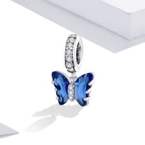 Talisman din argint Zircon Butterfly