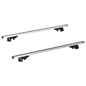 HOMCOM Bare Portbagaj pentru Auto cu Incuietoare si Chei, Bare Container din Aliaj de Aluminiu125cm, Max. 75kg