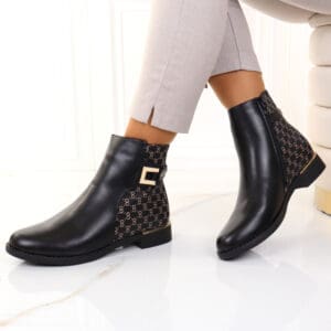 Botine cu toc patrat Lidena