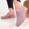 Espadrile roz talpa joasa Abina