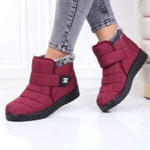 Ghete bordo imblanite Narina