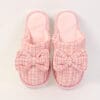 Papuci de casa cu fundita roz Semi