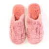 Papuci de casa pufosi roz Paniz