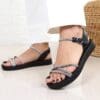 Sandale negre usoare Saby
