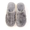 Papuci de casa pufosi gri Paniz