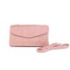Portofel roz cu bareta reglabila Goldy