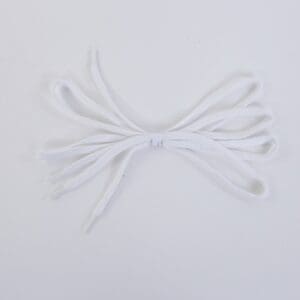 Siret alb bumbac plat