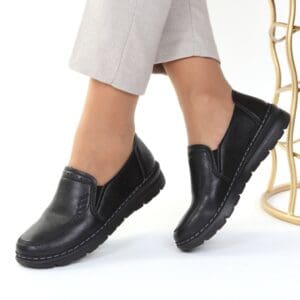 Pantofi negri usori Valeska