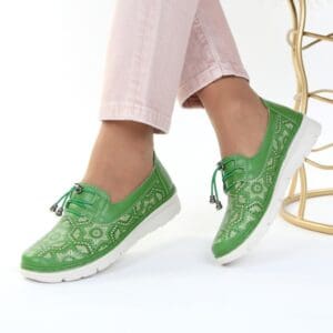 Pantofi verzi perforati Talisa