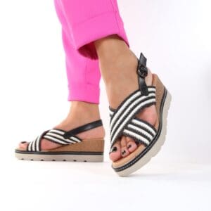 Sandale negre usoare Jina