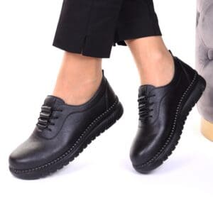 Pantofi piele ecologica negri Lisandra