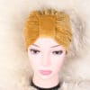 Turban simplu catifelat mustar Asli